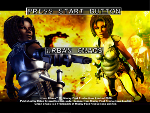 Urban Chaos title screen for Sega Dreamcast